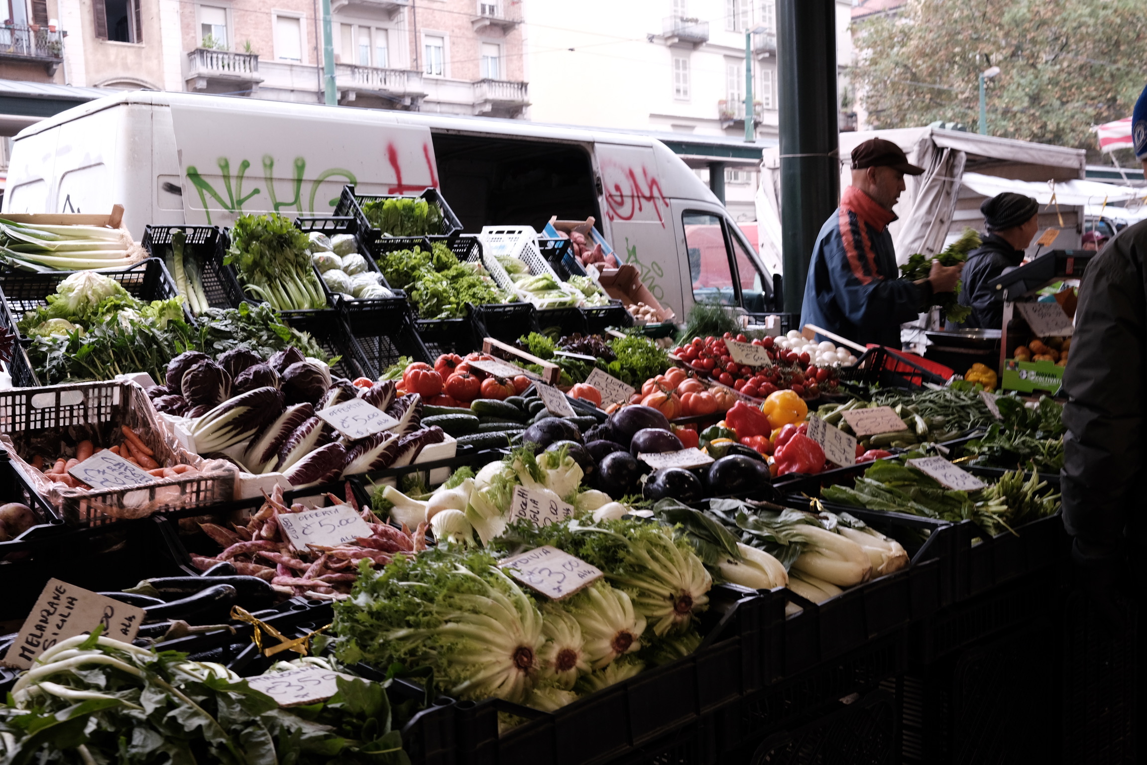 légumes au marché